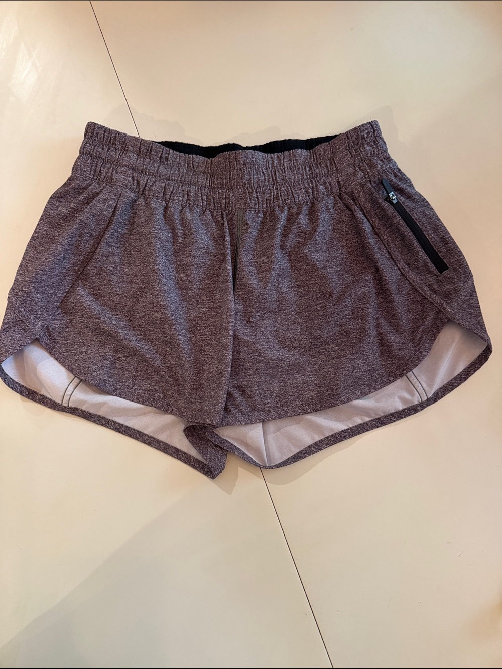 lululemon athletica Heathered Charcoal Athletic Shorts
